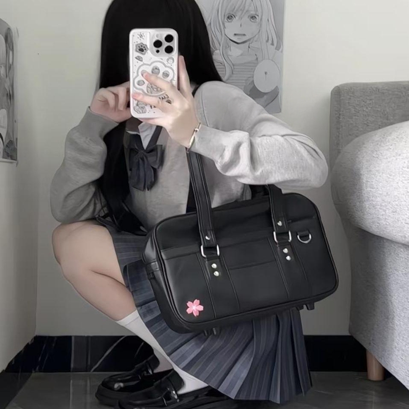 Original Versatile Daily Jk Crossbody Tote Bag, Two-Dimensional Pu Academy Style Commuter School-Supply Jk Uniform Bag, Japanese and Korean Women's Bag Original Versatile Daily Jk Crossbody Tote Bag, Two-Dimensional Pu Academy Style Commuter School-Supply Jk Uniform Bag, Japanese and Korean Women's Bag