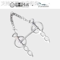 Cavassion three-section straight rod threaded bit horse bit harness equestrian supplies equipment mouth bit 8209258