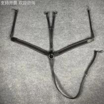 Imported British three-point lowered leather equestrian supplies water reins saddle accessories side reins Canary harness 03