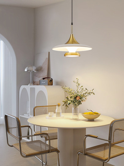 餐厅吊灯简约轻奢极简设计师餐吊灯书房餐桌灯麻将灯餐厅飞碟吊灯