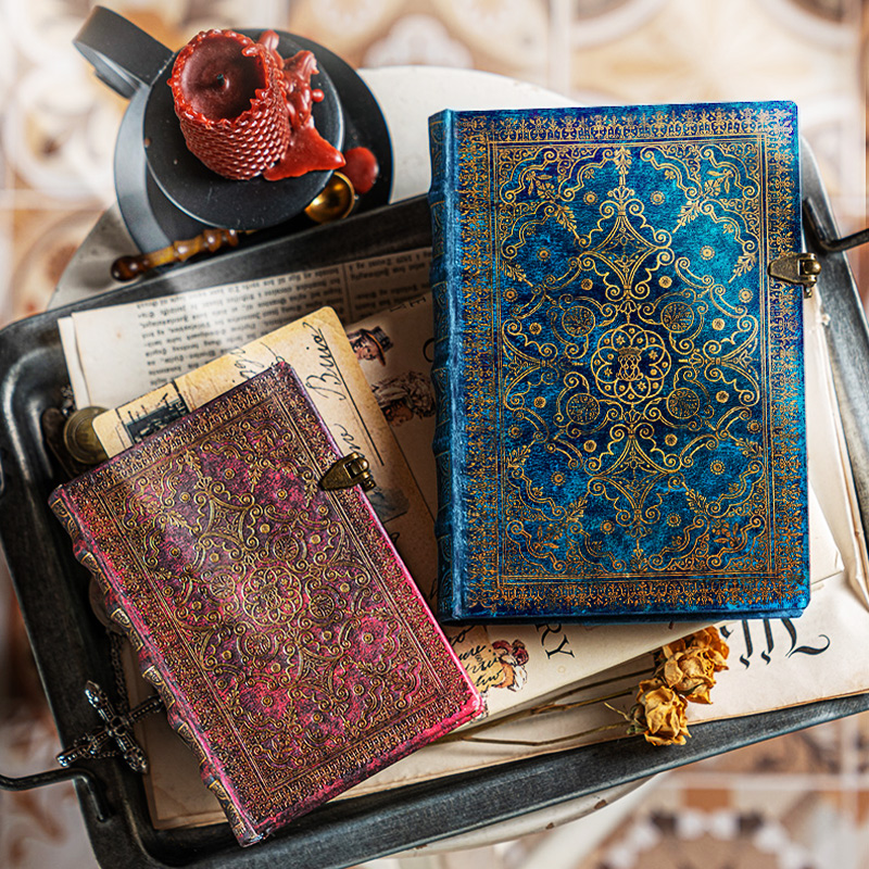 paperblanks notebook day and night crown retro travel notebook thick diary notepad horizontal line wired blank wireless large medium small hardcover stationery Birthday gift gift