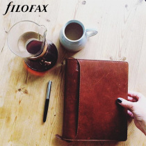 filofax UK imported filofax lockwood zip zipper genuine cow leather loose-leaf notebook hand account universal manual Brown wine red navy blue A5A6 personal edition