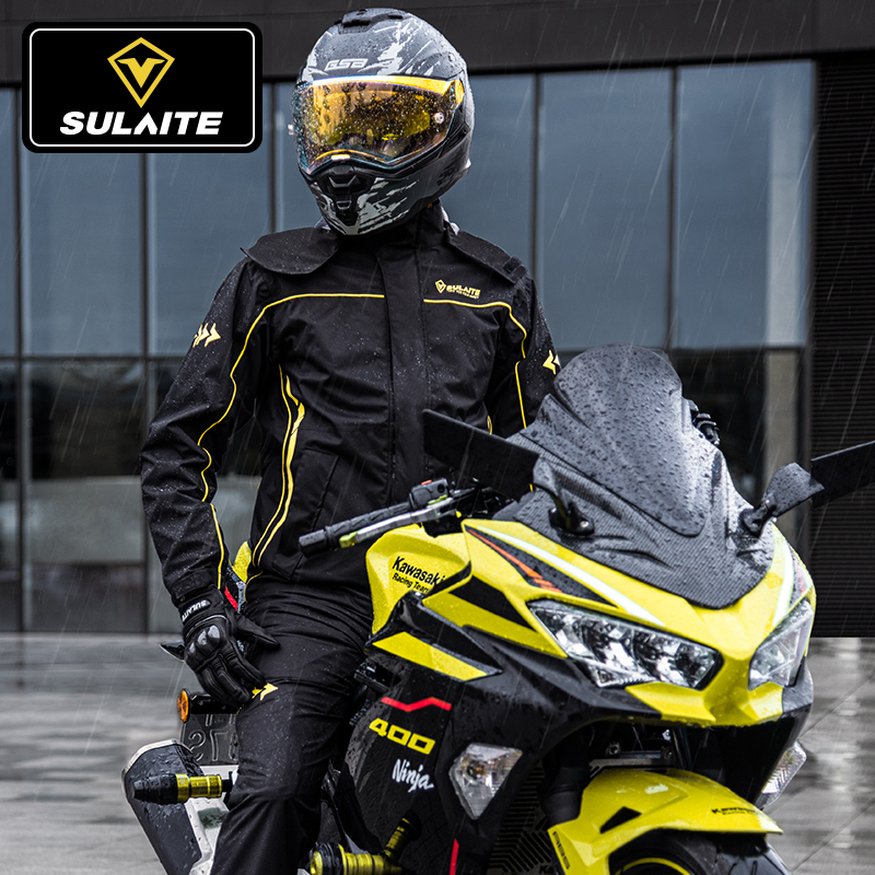 Speedlight raincoat rain pants motorcycle split suit full body anti-storm locomotive rider equipment riding rainproof suit