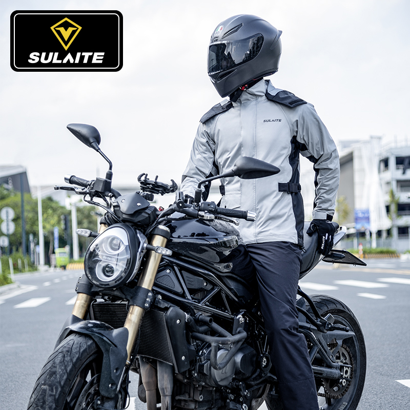 Speed ​​Wright raincoat motorcycle riding rain pants suit split body anti-storm locomotive rider rain suit thickened