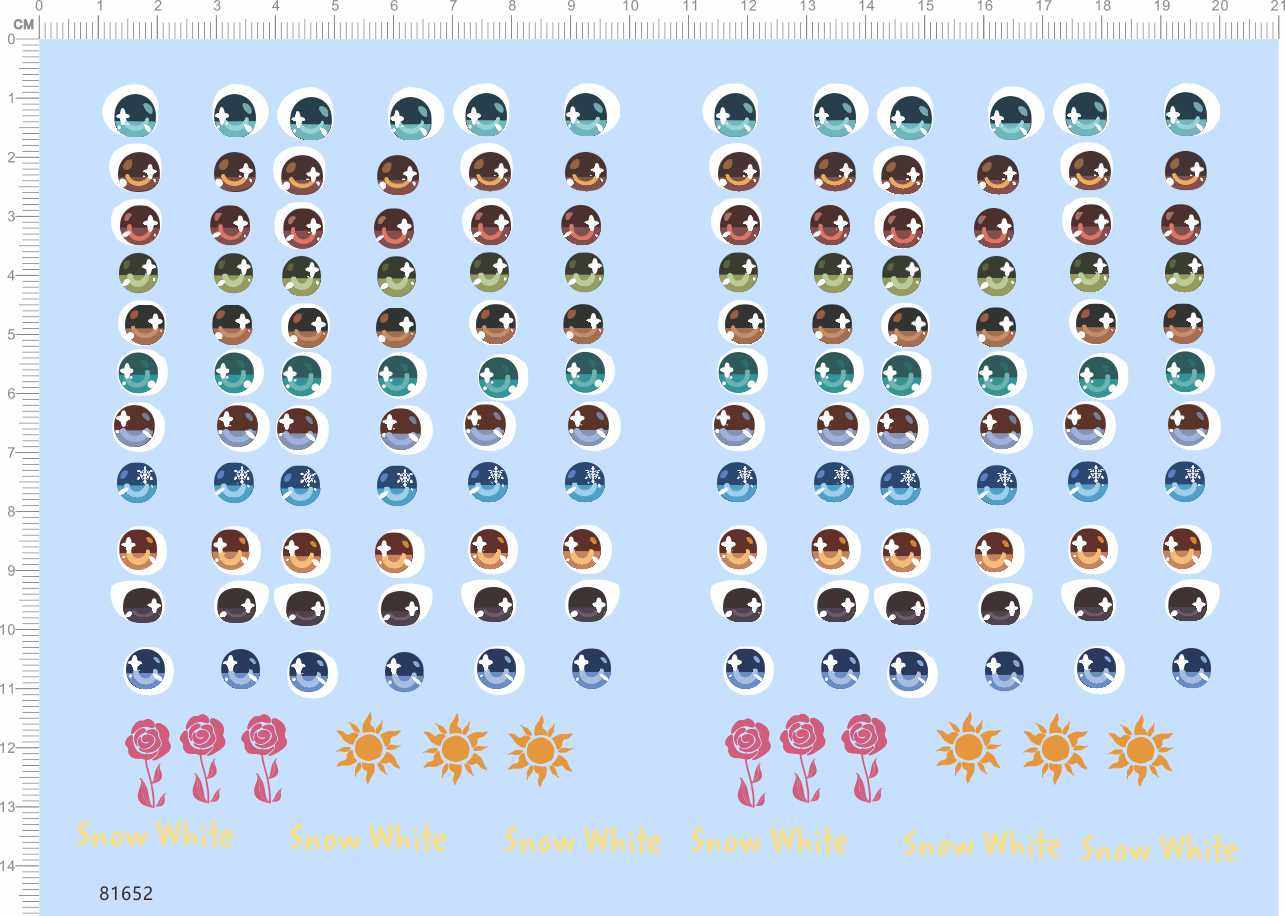 81652 whole version of glue normal size Snow Wite homemade eye water sticker model dolls Handmade paparazzi A-Taobao