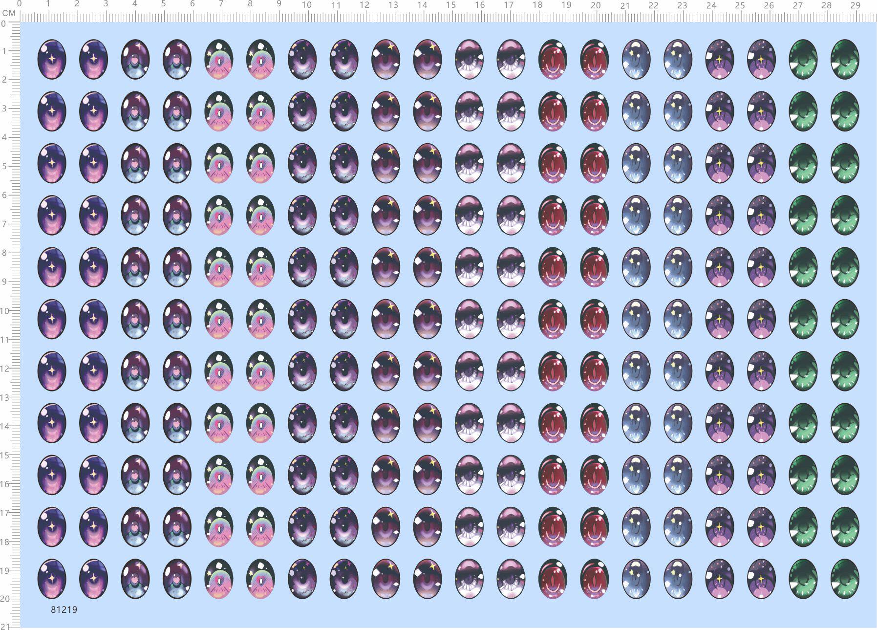 81219 whole version of glue eyeball modified version of eye water sticker model dolls Handmade paparazzi Clay Puppet A4-Taobao