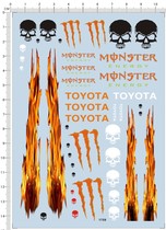 1759 full version 1 24 Toyota toyota climbing off-road vehicle tractor DC drift flame pickup paper model water sticker