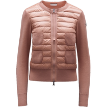 Moncler Womens Wool Half Down Zip Cardigan