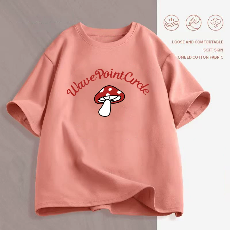 Футболка унисекс oversize с круглым воротом и коротким рукавом, летняя с мультяшным принтом, размеры M–2XL