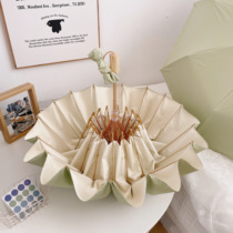 Gujixi 16-bone color rubber umbrella sun protection umbrella strong wind-resistant and rain-proof parasol womens dual-use sun umbrella