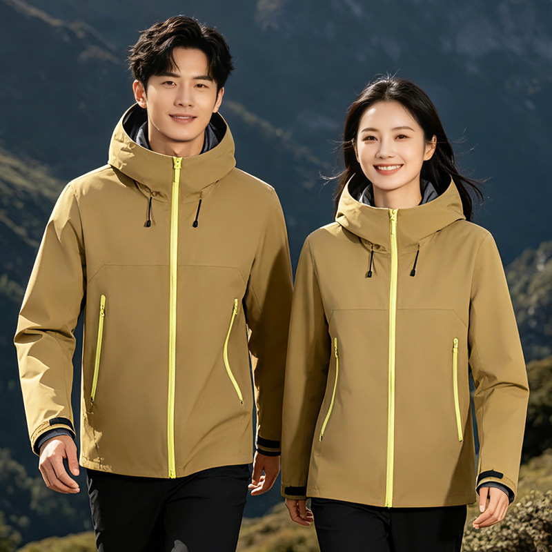 2025 New Outdoor Windproof and Waterproof Hard Shell Three-Layer Laminated Single-Layer Jacket for Men and Women 2025 New Outdoor Windproof and Waterproof Hard Shell Three-Layer Laminated Single-Layer Jacket for Men and Women