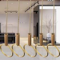 Hanging showcase steel wire hanger hanging ring ring hook clothing store clothing wire rope wall s golden hook top