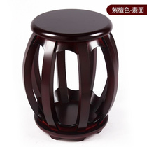 Stool guzheng round stool ancienne zither stool solide bois rond guzheng poêle végétarien surface avec papier zither imprimé robuste et durable