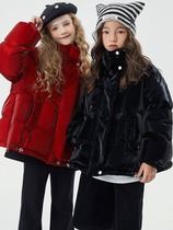 New Years down clothes girl autumn and winter free Han version Winter new CUHK child foreign air thickened red jacket