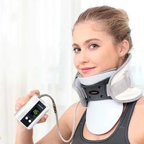 Electric neck cervical traction device adjustable inflatable