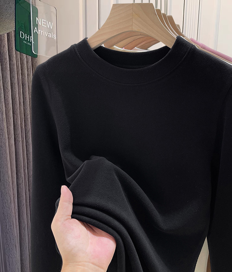 2023 new pregnant woman delsuede positive shoulder grinding hair long sleeve t-shirt fashion 100 hitch thickened blouses undershirt autumn winter-Taobao