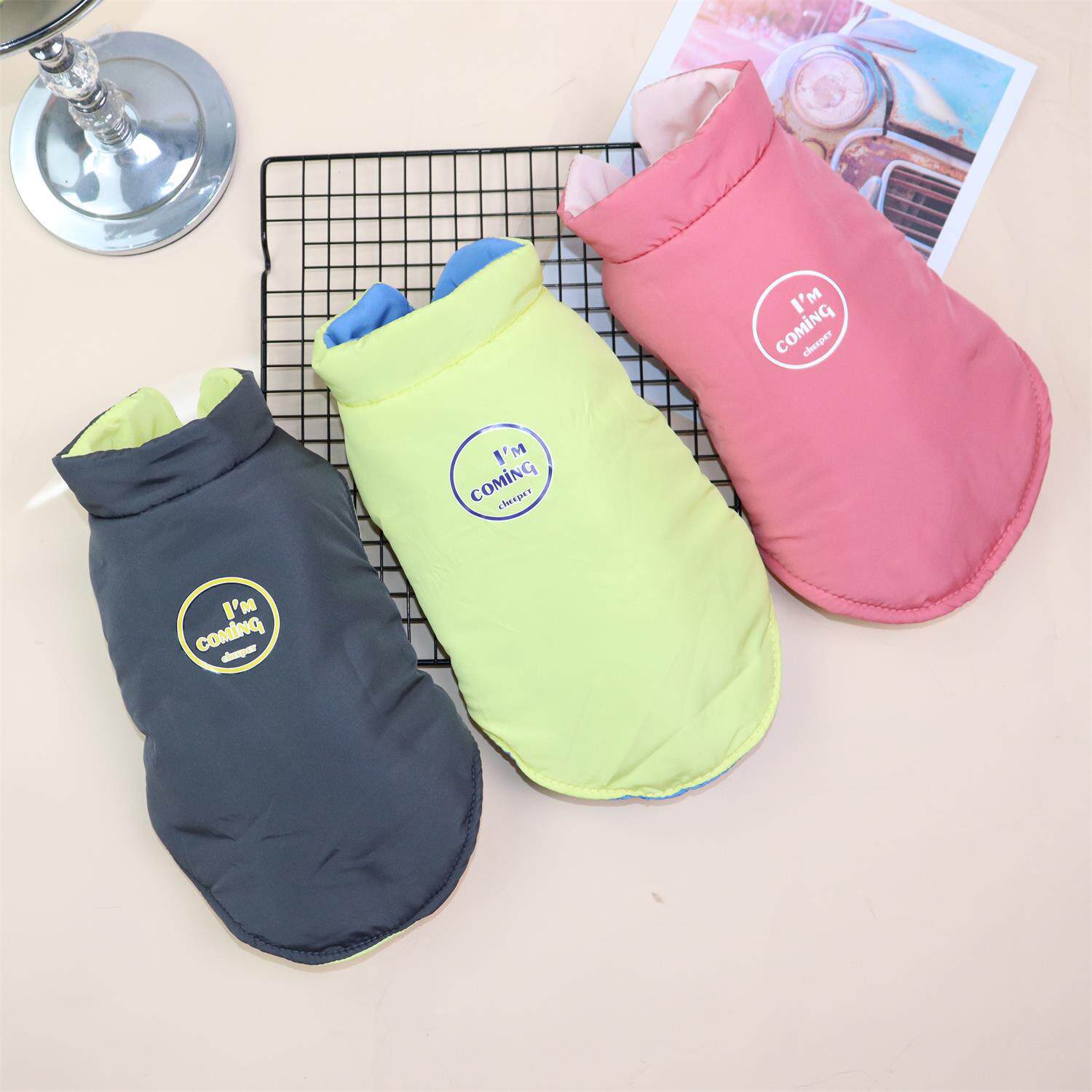 Inside and outside Coloured horse chia autumn winter clothing pets cotton clothes small dogs clothes small dogs kitty teddy Bears Schnery-Taobao