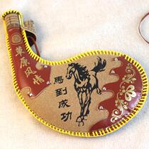 Environmentally friendly water storage bag wine bag grassland characteristic gift frankincense double-sided skin bag Inner Mongolia Mongolian birthday gift