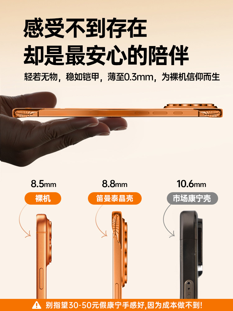 [Ultra-Thin Borderless] Diman Is Suitable for Apple 17 Pro Max Phone Case, New Model Phone 16 Pro Transparent High-End Frameless Pm Lens Full Coverage 14 Protective Case 2025 Internet Celebrity Ip Official Case