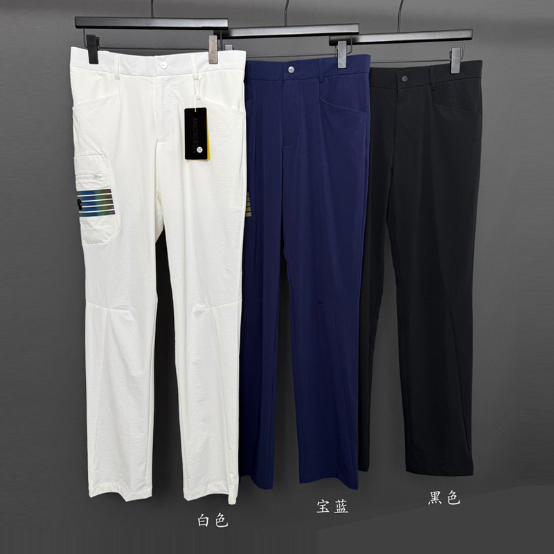 2026 Summer Men's Golf Pants Fashion Slim Fit Long Pants New Breathable Quick-Dry Stretch Wrinkle-Free Men's Golf Trousers