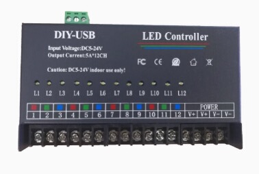 Rgb Light Strip Controller 12-Way USB Programmable Controller Competition C Photoelectric Technology Consumable Accessories