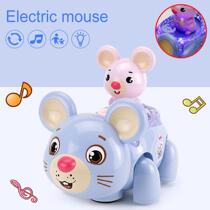 Electric Cartoon Mouse Car 360 Rotation Walking LED Music Ed