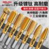Delixi Electric Rotary File Titanium-Coated Tungsten Steel Carbide Milling Cutter Reaming Drill Bit for Grinding, Polishing, and Engraving