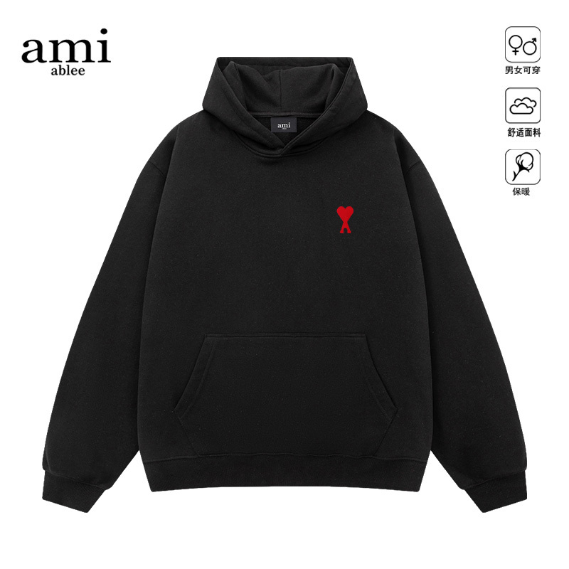 Ami Ablee Official Hooded Sweatshirt for Men and Women, Couple Style, 2025 Spring New American Heavy Hoodie Jacket Ami Ablee Official Hooded Sweatshirt for Men and Women, Couple Style, 2025 Spring New American Heavy Hoodie Jacket