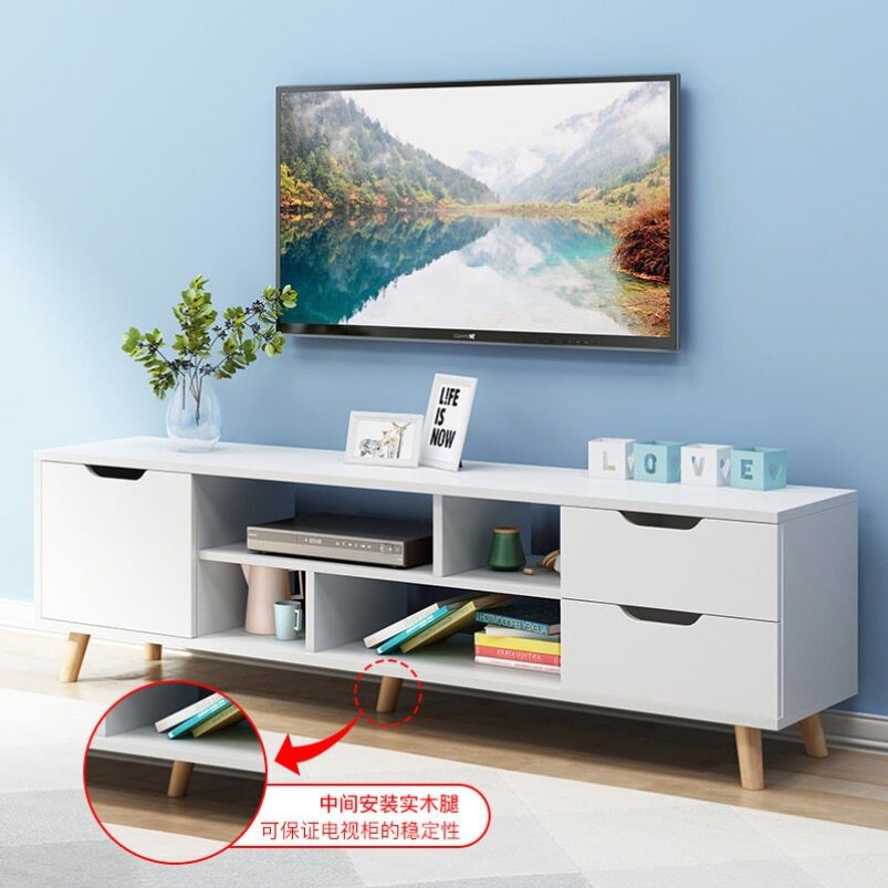 New full solid wood TV cabinet light and luxurious tea table combination Nordic fashion small family living room approbc. bedroom lockers-Taobao