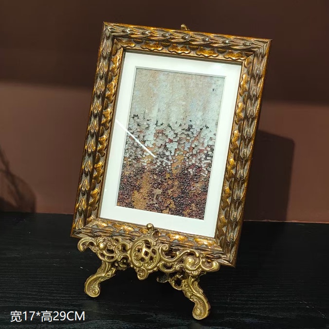 Retro Brass Photo Frame Stand Tabletop Hanging Picture Model House Decoration Soft Furnishings Retro Brass Photo Frame Stand Tabletop Hanging Picture Model House Decoration Soft Furnishings