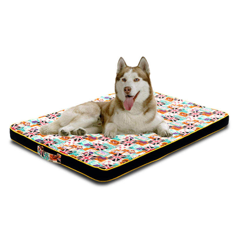 Cross-border Pet Printed Canvas Mat Kennel Mat Dog Mattress Sub Teddy Small Dog Mattress-Taobao