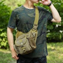 Sports chest bag outdoor travel small bag camouflage cross-body bag mens and womens multi-functional travel shoulder crossbody bag military fan bag