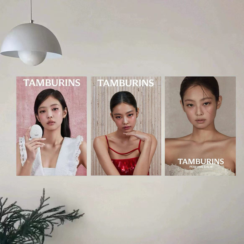 Korean Fashion Clothing Store, Beauty and Nail Salon Decoration Poster, Jennie Advertisement Magazine Cover Wall Sticker with Adhesive Backing