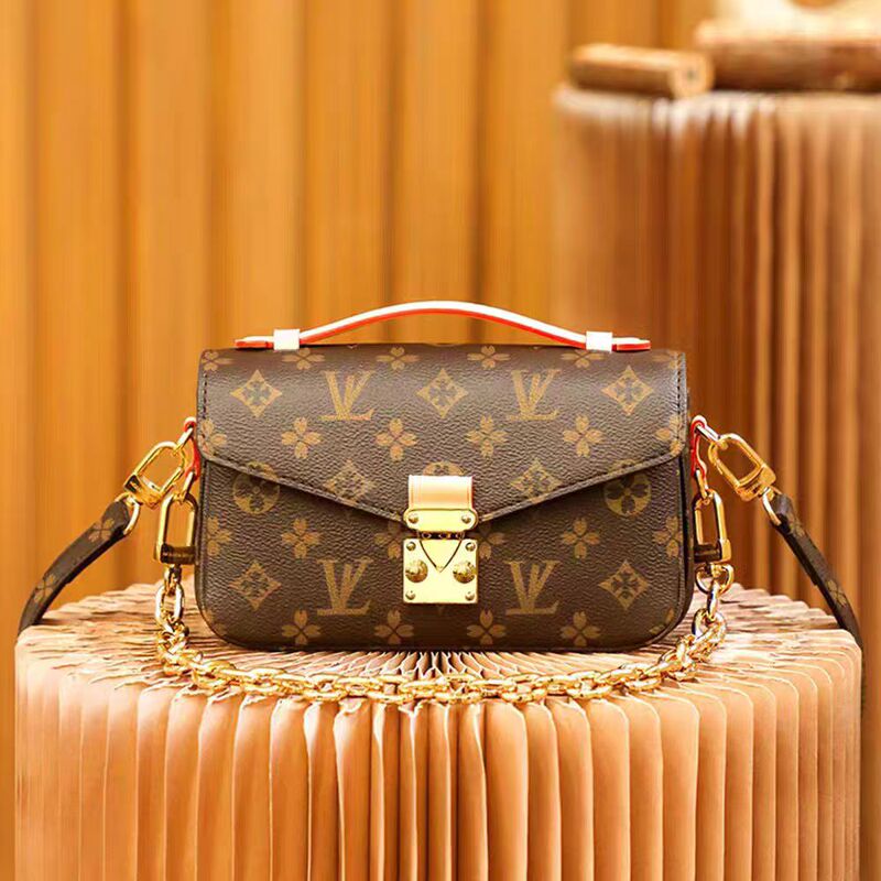 Authentic Branded Bags 2026 New Model Internet Celebrity Luxury Messenger Bag Genuine Leather Fashion Underarm Crossbody Women's Bag