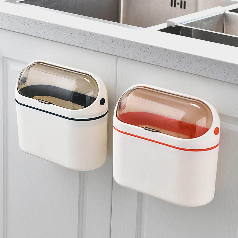 Nordic Desktop Trash Can home with cover Small number office table Mini pulling garbage cylinder covered wall-mounted small paper basket-Taobao