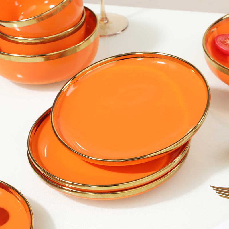 Ceramic Plate, Personalized Japanese Tableware, Western-Style Plate, Creative Household Dish Plate, Round Steak Plate, Dinner Plate, Deep Plate, Soup Plate Ceramic Plate, Personalized Japanese Tableware, Western-Style Plate, Creative Household Dish Plate, Round Steak Plate, Dinner Plate, Deep Plate, Soup Plate