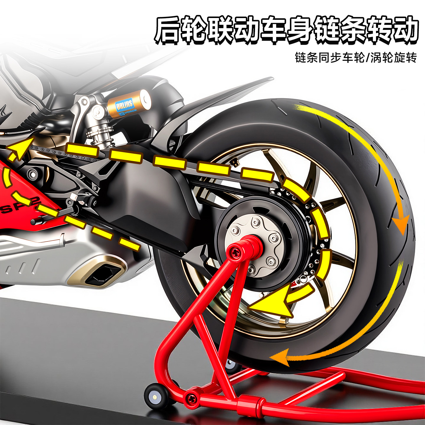 Ducati Motorcycle Model Alloy Simulation Collectible Motorcycle Model Figurine Collectible Ornament Boys' Birthday Gift