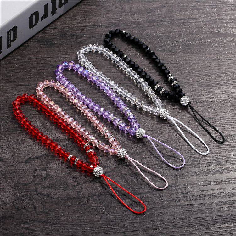 Mobile phone chain ornaments Korean version full of diamonds personality creative mobile phone lanyard pendant crystal mobile phone lanyard hand rope short female models