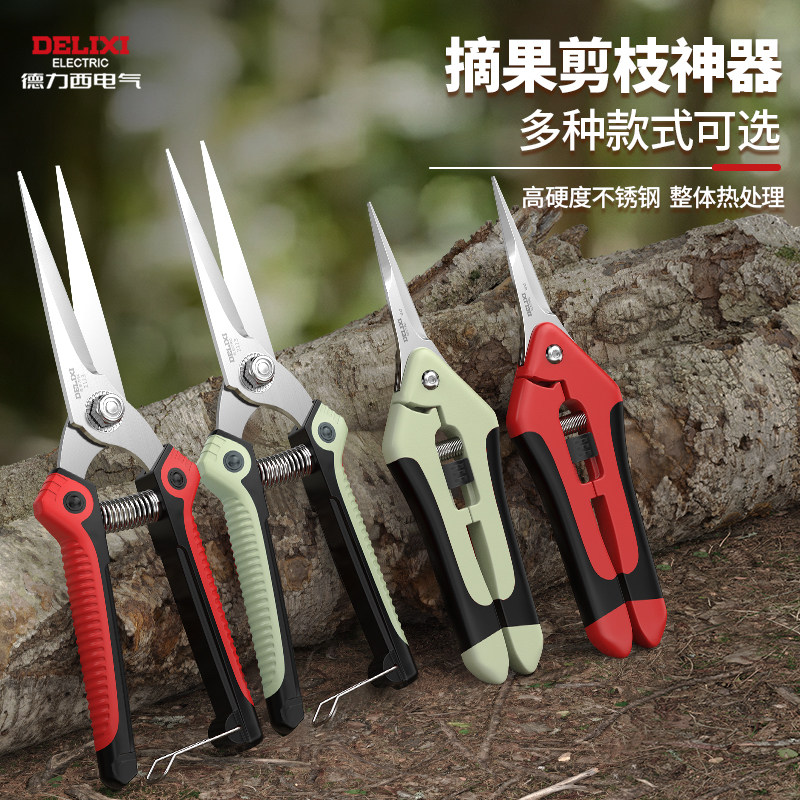德力西电气剪树枝专用剪刀园艺剪刀果树剪枝专用剪刀花剪修枝剪