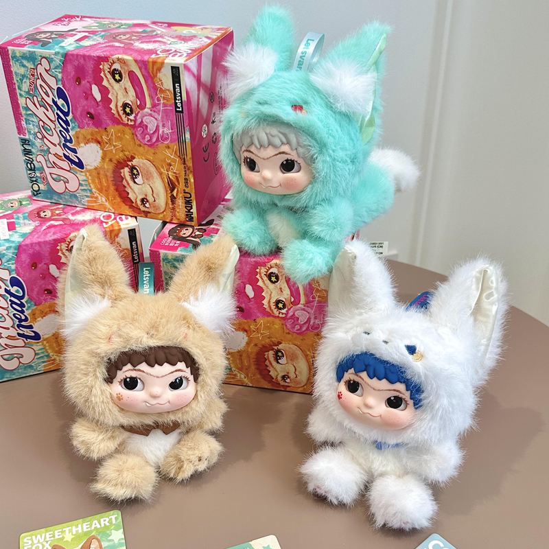 Wakuku Genuine Second-Generation Fox and Rabbit Prank Diary Blind Box Plush Doll Cute Pendant Gift