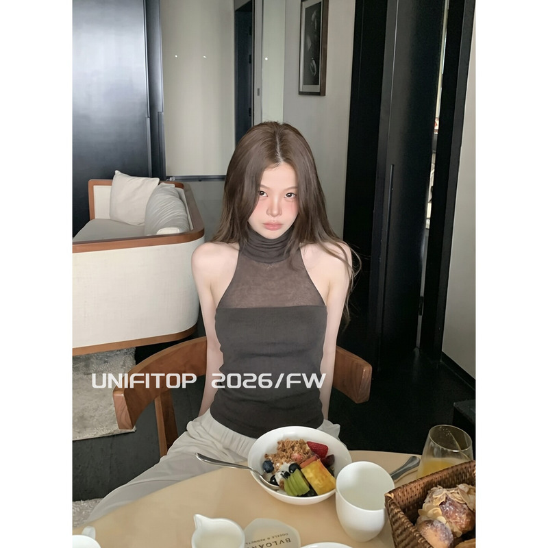 Unifitop American Style Halter Neck Camisole for Women, Summer Design, Slim Fit, Sleeveless Top Unifitop American Style Halter Neck Camisole for Women, Summer Design, Slim Fit, Sleeveless Top