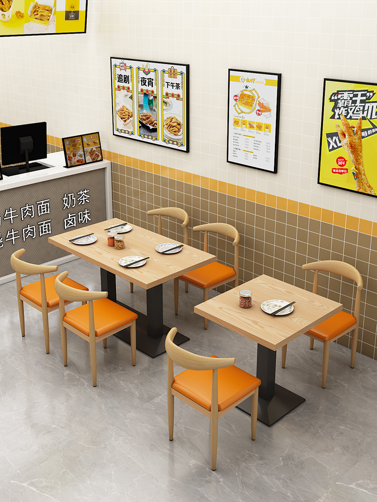Snack Noodle House Barbecue Breakfast Catering Fast Food & Chairs Combo Milk Tea Sweet Shop Restaurant Table Business Economy Type-Taobao