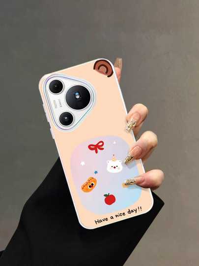 Qx｜Colorful Laser Cute Bear Phone Case for Huawei Mate70 Pro, New Mate70 Magnetic Case, Mate60 for Women, M70 High-End Pura70 Premium Feel Mate70 Pro+