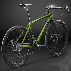 Aluminum Alloy Curved Handlebar Road Bike Men's Variable Speed Ultra-Light Fast Racing Hand-Shifting City Adult Bicycle