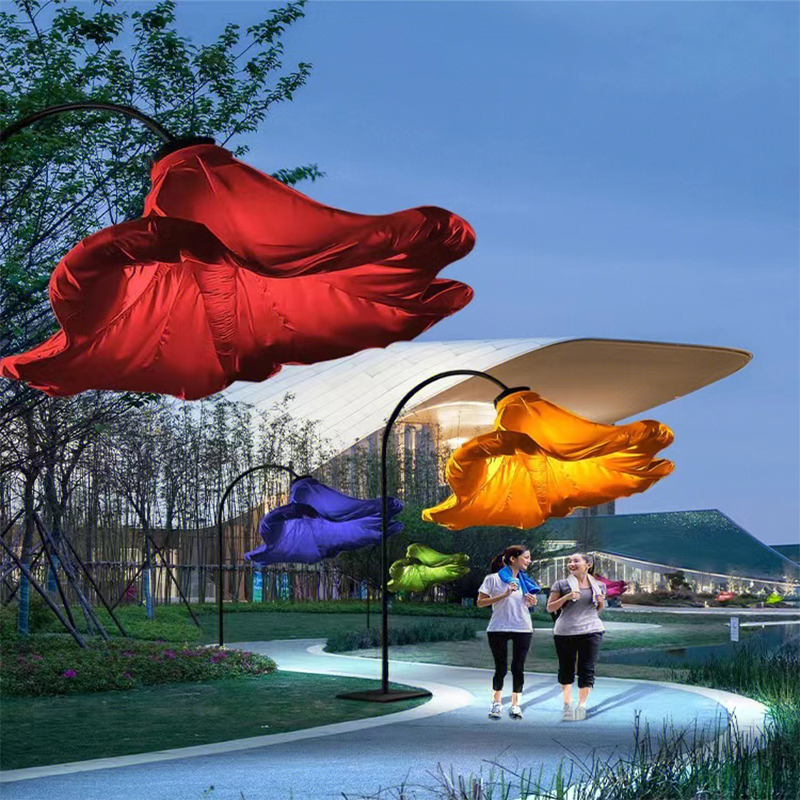 Online red large induction Flowering Streetlight Rose Flower with automatic opening and closing beauty chen gas mold flower light interactive device-Taobao