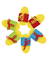 Kindergarten teaching aids non-woven slippers to tie shoelaces to wear shoelaces childrens early education parent-child area corner activity area materials