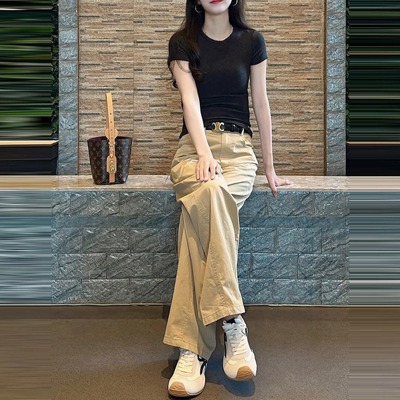 Korean-Style Hong Kong Fashion Outfit Set, Summer Slim-Fit Regular