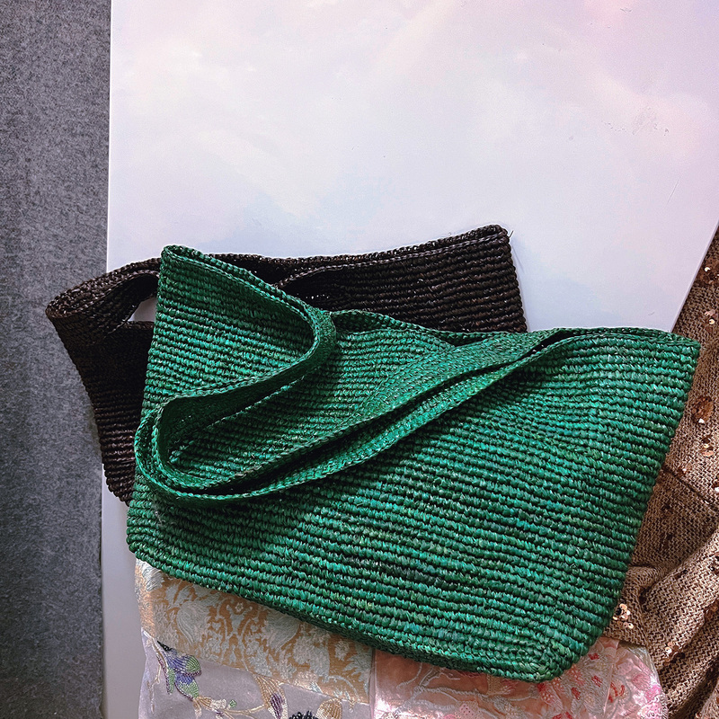 Bobo Spanish Z Brand 26 Fashion High-End Raffia Woven Shoulder Bag Small Handbag N260
