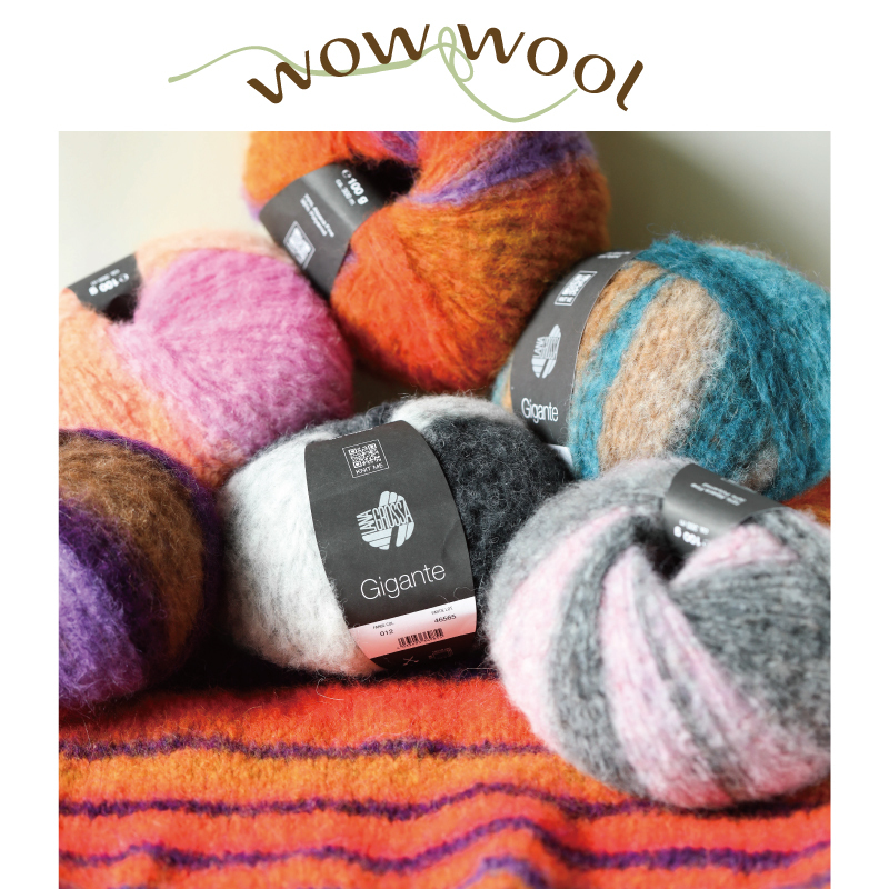 Gigante Giant Fluffy Colorful Fine Alpaca Wool Imported Autumn and Winter Hand Knitting Lanagrossa