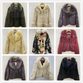 Vintage high-end fur fox fur collar Rex rabbit fur young women's off-size coat winter L101